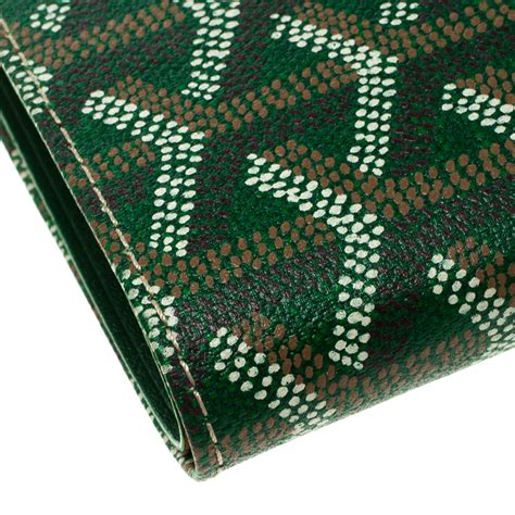 goyard bifold wallet green